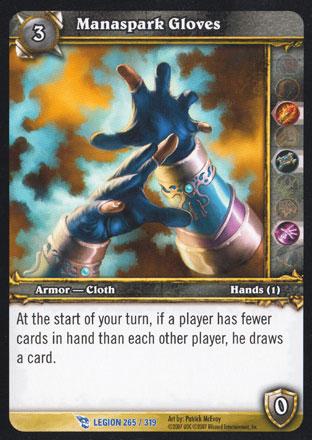 World of Warcraft TCG | Manaspark Gloves - March of the Legion 265/319 | The Nerd Merchant