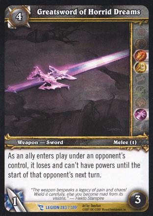 World of Warcraft TCG | Greatsword of Horrid Dreams - March of the Legion 283/319 | The Nerd Merchant