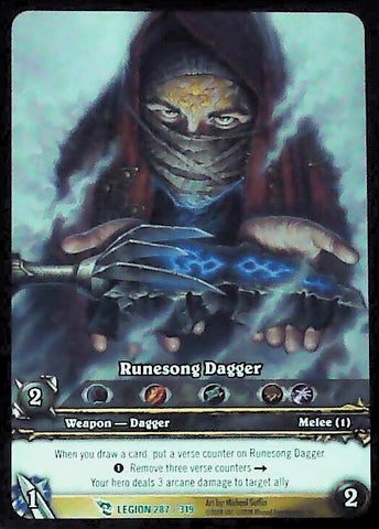 World of Warcraft TCG | Runesong Dagger (Extended Art) - March of the Legion 287/319 | The Nerd Merchant