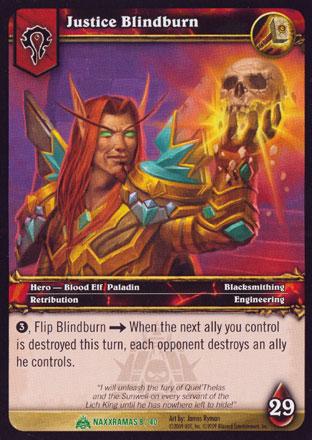 World of Warcraft TCG | Justice Blindburn - Naxxramas Treasure 8/40 | The Nerd Merchant