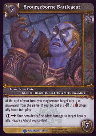 World of Warcraft TCG | Scourgeborne Battlegear (Foil) - Naxxramas Treasure -1/40 | The Nerd Merchant