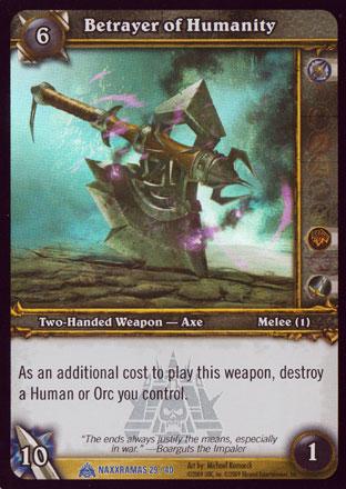 World of Warcraft TCG | Betrayer of Humanity (Foil) - Naxxramas Treasure -2/40 | The Nerd Merchant