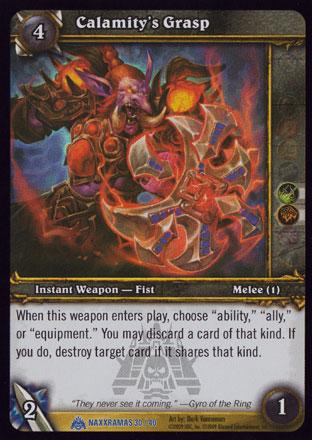 World of Warcraft TCG | Calamity's Grasp (Foil) - Naxxramas Treasure -3/40 | The Nerd Merchant