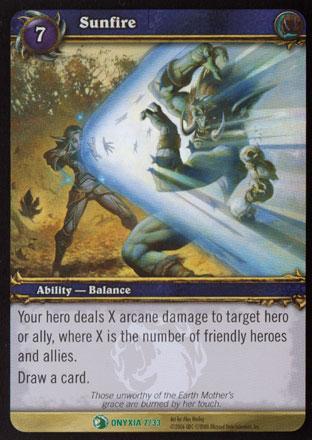 World of Warcraft TCG | Sunfire (Foil) - Onyxias Lair Treasure 7/33 | The Nerd Merchant