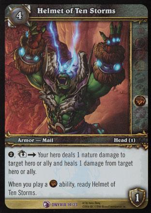World of Warcraft TCG | Helmet of Ten Storms (Foil) - Onyxia's Lair Treasure 14/33 | The Nerd Merchant