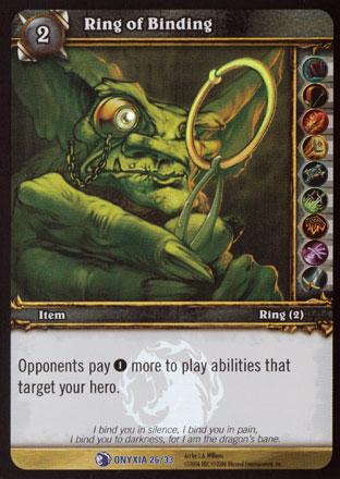 World of Warcraft TCG | Ring of Binding (Foil) - Onyxia's Lair Treasure 26/33 | The Nerd Merchant