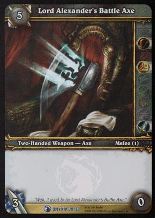 World of Warcraft TCG | Lord Alexander's Battle Axe (Foil) - Onyxia's Lair Treasure 30/33 | The Nerd Merchant