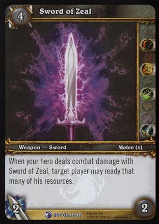 World of Warcraft TCG | Sword of Zeal (Foil) - Onyxia's Lair Treasure 32/33 | The Nerd Merchant