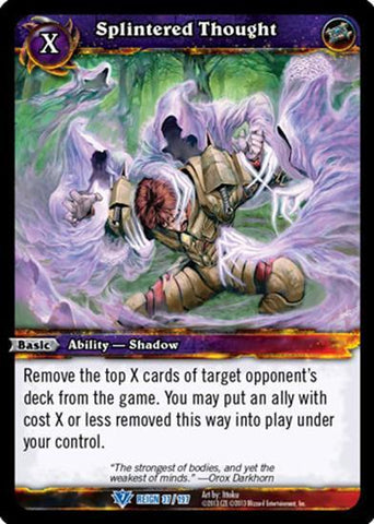 World of Warcraft TCG | Splintered Thought - Reign of Fire 37/197 | The Nerd Merchant