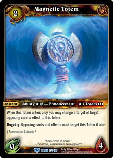 World of Warcraft TCG | Magnetic  Totem - Reign of Fire 47/197 | The Nerd Merchant