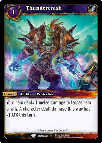 World of Warcraft TCG | Thundercrash - Reign of Fire 61/197 | The Nerd Merchant