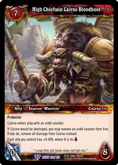 World of Warcraft TCG | High Chieftain Cairne Bloodhoof - Reign of Fire 102/197 | The Nerd Merchant