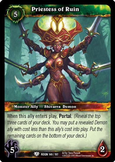 World of Warcraft TCG | Priestess of Ruin - Reign of Fire 149/197 | The Nerd Merchant