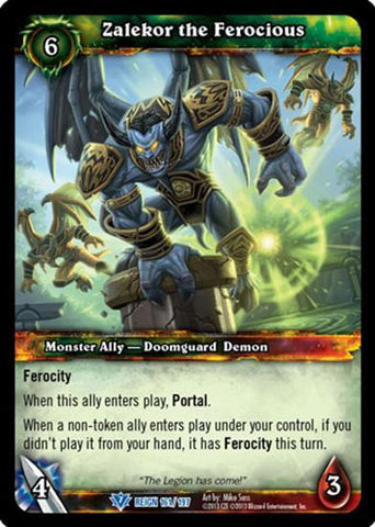 World of Warcraft TCG | Zalekor the Ferocious - Reign of Fire 161/197 | The Nerd Merchant