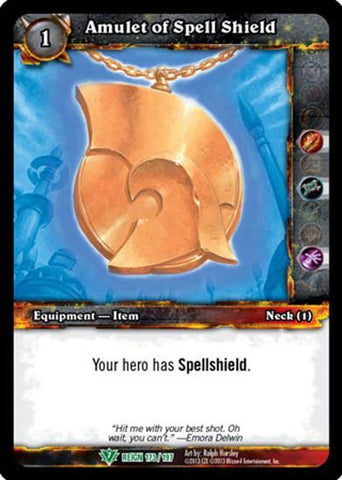 World of Warcraft TCG | Amulet of Spell Shield - Reign of Fire 173/197 | The Nerd Merchant