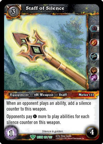 World of Warcraft TCG | Staff of Silence - Reign of Fire 187/197 | The Nerd Merchant