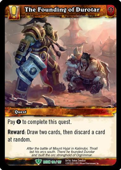 World of Warcraft TCG | The Founding of Durotar - Reign of Fire 190/197 | The Nerd Merchant