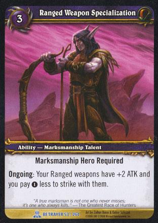 World of Warcraft TCG | Ranged Weapon Specialization - Servants of the Betrayer 53/264 | The Nerd Merchant