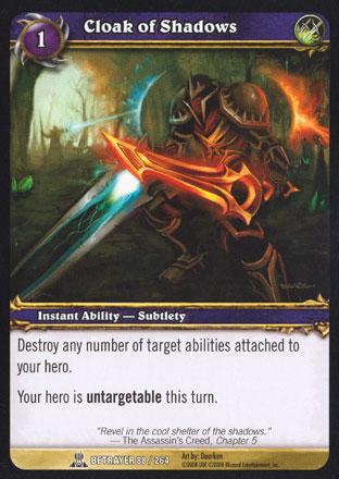 World of Warcraft TCG | Cloak of Shadows - Servants of the Betrayer 88/264 | The Nerd Merchant