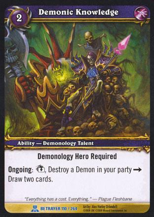 World of Warcraft TCG | Demonic Knowledge - Servants of the Betrayer 110/264 | The Nerd Merchant