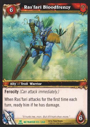 World of Warcraft TCG | Ras'fari Bloodfrenzy (Foil) - Servants of the Betrayer 172/264 | The Nerd Merchant