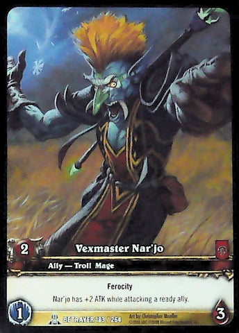 World of Warcraft TCG | Vexmaster Nar'jo (Extended Art) - Servants of the Betrayer 183/264 | The Nerd Merchant