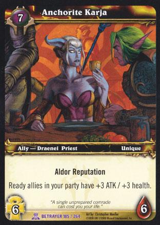 World of Warcraft TCG | Anchorite Karja - Servants of the Betrayer 185/264 | The Nerd Merchant