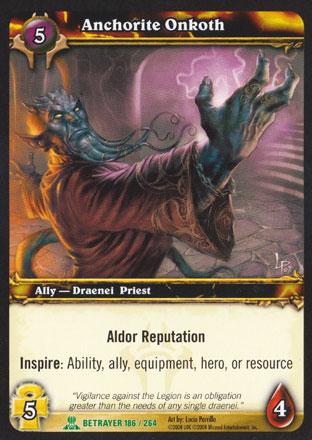 World of Warcraft TCG | Anchorite Onkoth - Servants of the Betrayer 186/264 | The Nerd Merchant