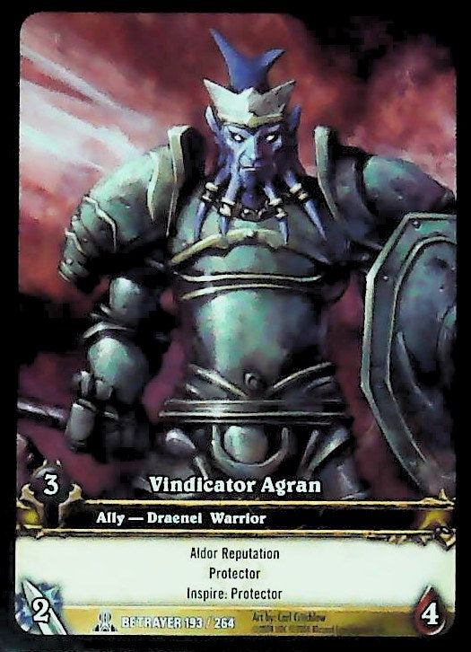 World of Warcraft TCG | Vindicator Agran (Extended Art) - Servants of the Betrayer 193/264 | The Nerd Merchant