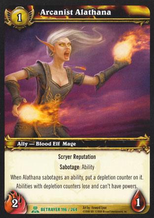 World of Warcraft TCG | Arcanist Alathana - Servants of the Betrayer 196/264 | The Nerd Merchant