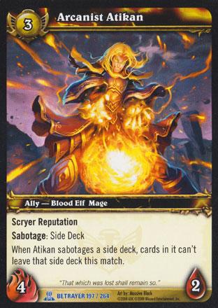 World of Warcraft TCG | Arcanist Atikan - Servants of the Betrayer 197/264 | The Nerd Merchant