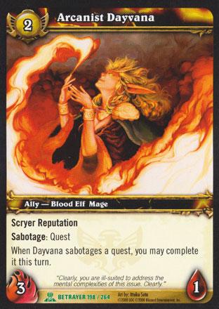 World of Warcraft TCG | Arcanist Dayvana - Servants of the Betrayer 198/264 | The Nerd Merchant