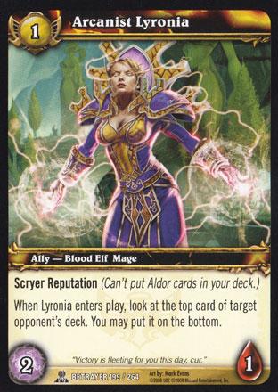 World of Warcraft TCG | Arcanist Lyronia - Servants of the Betrayer 199/264 | The Nerd Merchant