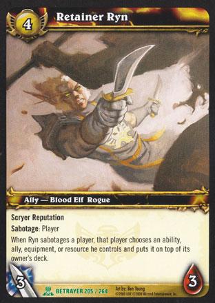 World of Warcraft TCG | Retainer Ryn - Servants of the Betrayer 205/264 | The Nerd Merchant