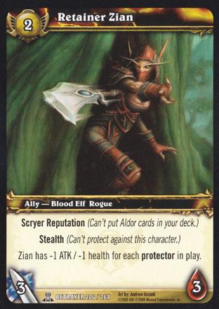 World of Warcraft TCG | Retainer Zian - Servants of the Betrayer 206/264 | The Nerd Merchant