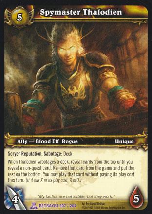 World of Warcraft TCG | Spymaster Thalodien - Servants of the Betrayer 207/264 | The Nerd Merchant