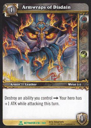 World of Warcraft TCG | Armwraps of Disdain - Servants of the Betrayer 218/264 | The Nerd Merchant