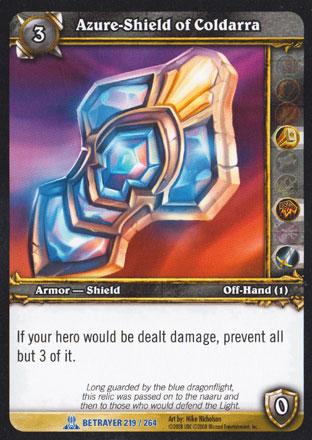 World of Warcraft TCG | Azure-Shield of Coldarra - Servants of the Betrayer 219/264 | The Nerd Merchant