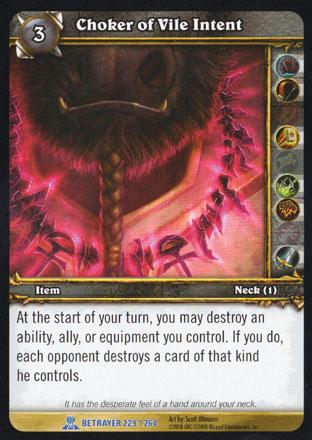 World of Warcraft TCG | Choker of Vile Intent - Servants of the Betrayer 229/264 | The Nerd Merchant