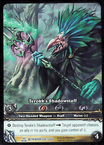 World of Warcraft TCG | Terokk's Shadowstaff (Extended Art) - Servants of the Betrayer 240/264 | The Nerd Merchant