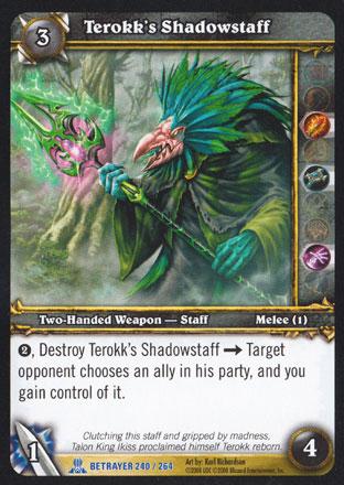 World of Warcraft TCG | Terokk's Shadowstaff - Servants of the Betrayer 240/264 | The Nerd Merchant