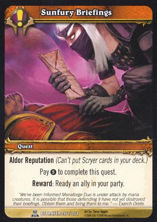 World of Warcraft TCG | Sunfury Briefings - Servants of the Betrayer 246/264 | The Nerd Merchant