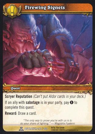 World of Warcraft TCG | Firewing Signets - Servants of the Betrayer 247/264 | The Nerd Merchant