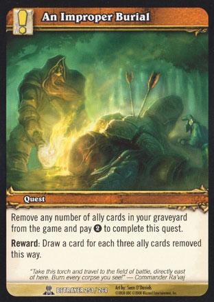 World of Warcraft TCG | An Improper Burial - Servants of the Betrayer 251/264 | The Nerd Merchant