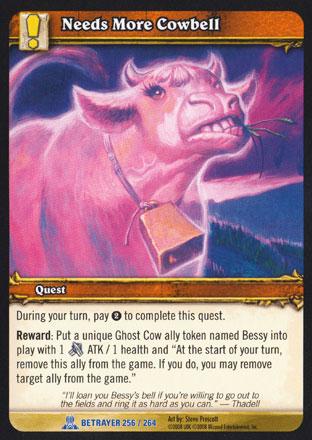 World of Warcraft TCG | Needs More Cowbell - Servants of the Betrayer 256/264 | The Nerd Merchant