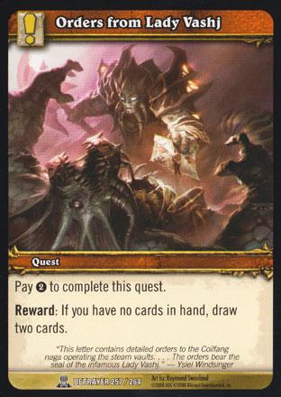 World of Warcraft TCG | Orders From Lady Vashj - Servants of the Betrayer 257/264 | The Nerd Merchant