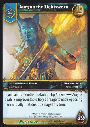 World of Warcraft TCG | Auryna the Lightsworn - Scourgewar 1/270 | The Nerd Merchant