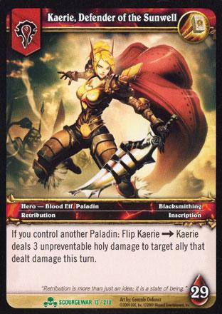 World of Warcraft TCG | Kaerie, Defender of the Sunwell - Scourgewar 13/270 | The Nerd Merchant