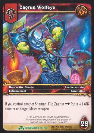 World of Warcraft TCG | Zagrun Wolfeye - Scourgewar 19/270 | The Nerd Merchant