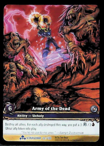 World of Warcraft TCG | Army Of The Dead (Extended Art) - Scourgewar 22/270 | The Nerd Merchant